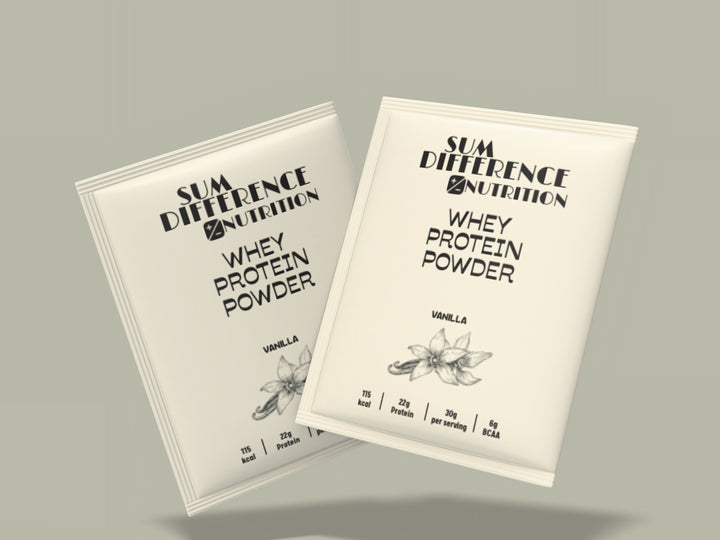 SUM DIFFERENCE Whey Protein Powder - Vanilla. (10 Sachet Pack)