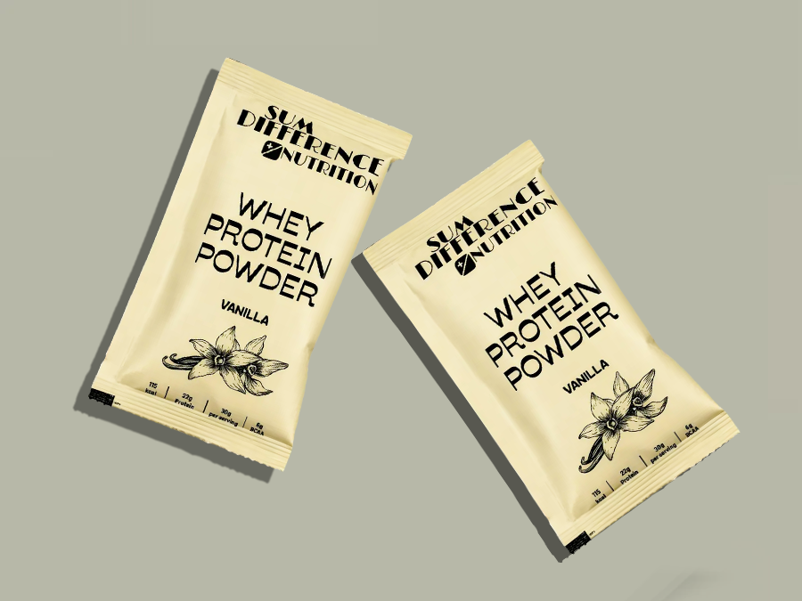 SUM DIFFERENCE Whey Protein Powder - Vanilla. (10 Sachet Pack)